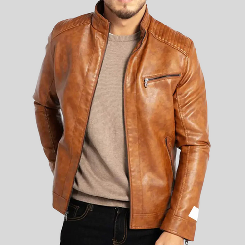 Arthur | Men's Leather Jacket Windbreaker Bomber