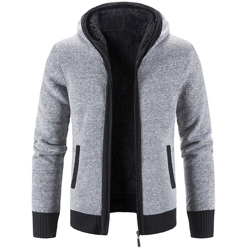 Hamish | Men's Hooded Zip up Cardigan Knit