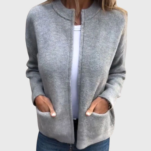Jessamine | Women's Hooded Zip up Cardigan Knitted