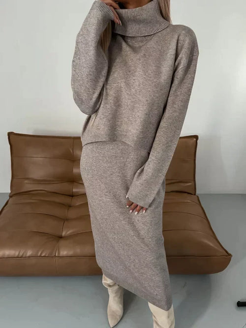 Sibyl | Women's Turtleneck Sweater Dress Knit