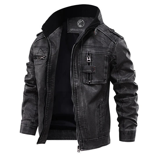 Ambrose | Men's Biker Leather Jacket Bomber