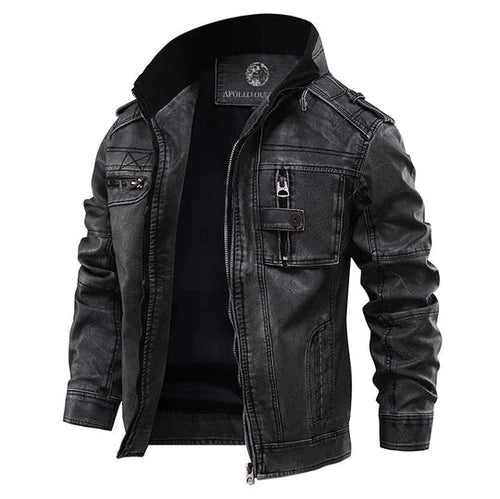 Ambrose | Men's Biker Leather Jacket Bomber
