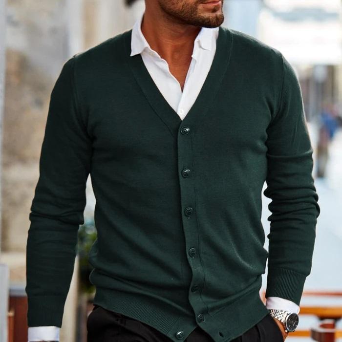Amos | Men's Cardigan Knit Button Up