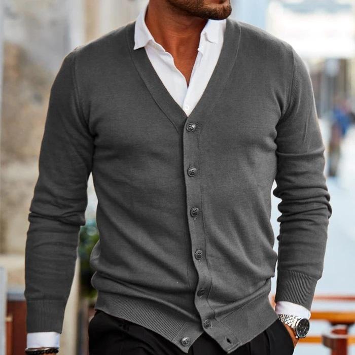 Amos | Men's Cardigan Knit Button Up