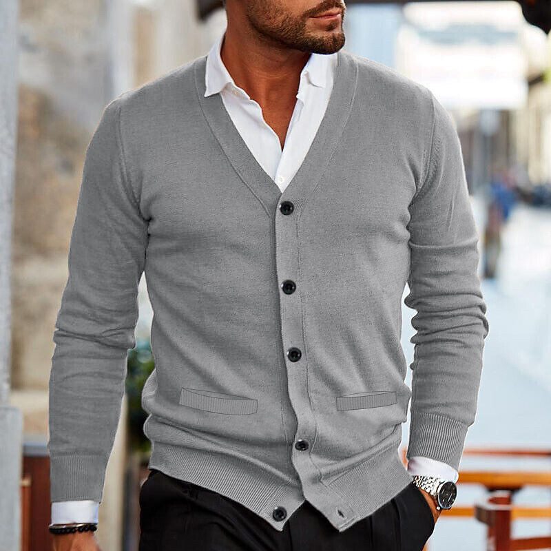 Amos | Men's Cardigan Knit Button Up