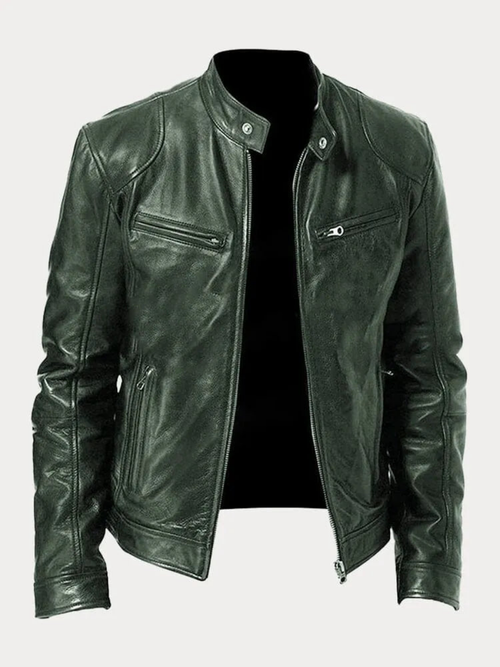 Archer | Men's Leather Jacket Faux Bomber Biker