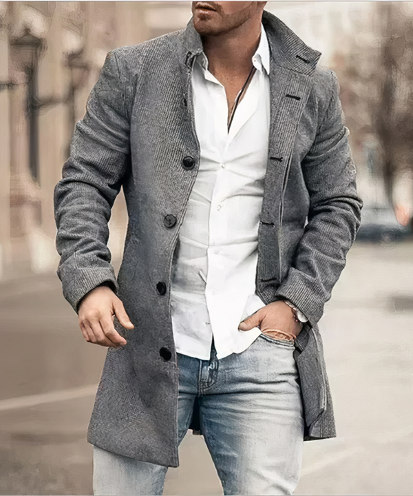 August | Men's Trench Coat Long Overcoat