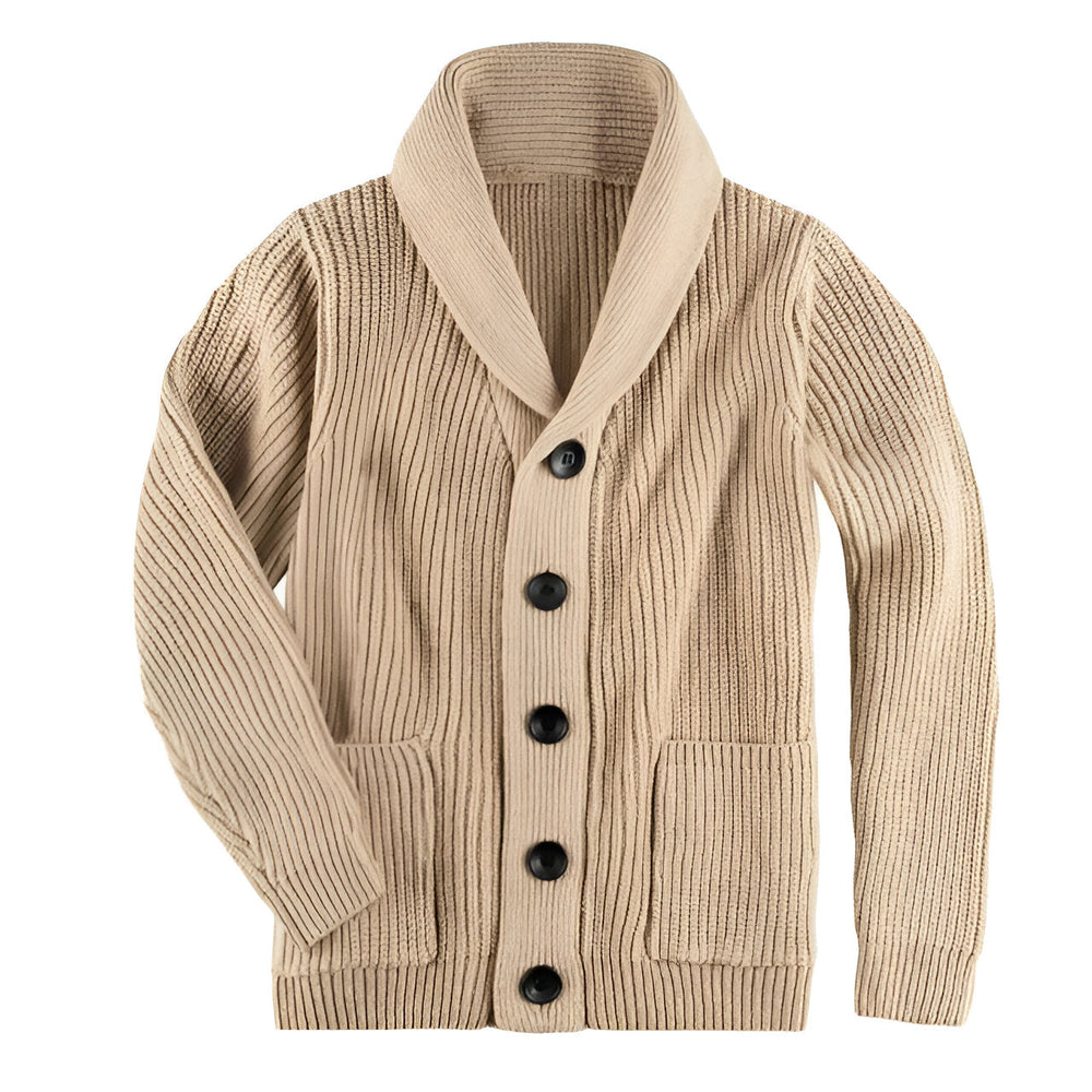 Burke | Men's Cable Knit Cardigan Button Up