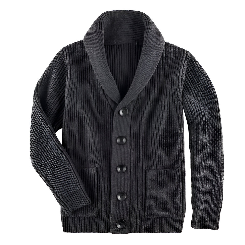 Burke | Men's Cable Knit Cardigan Button Up