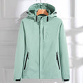 Della | Women's Hooded Zip up Rain Jacket