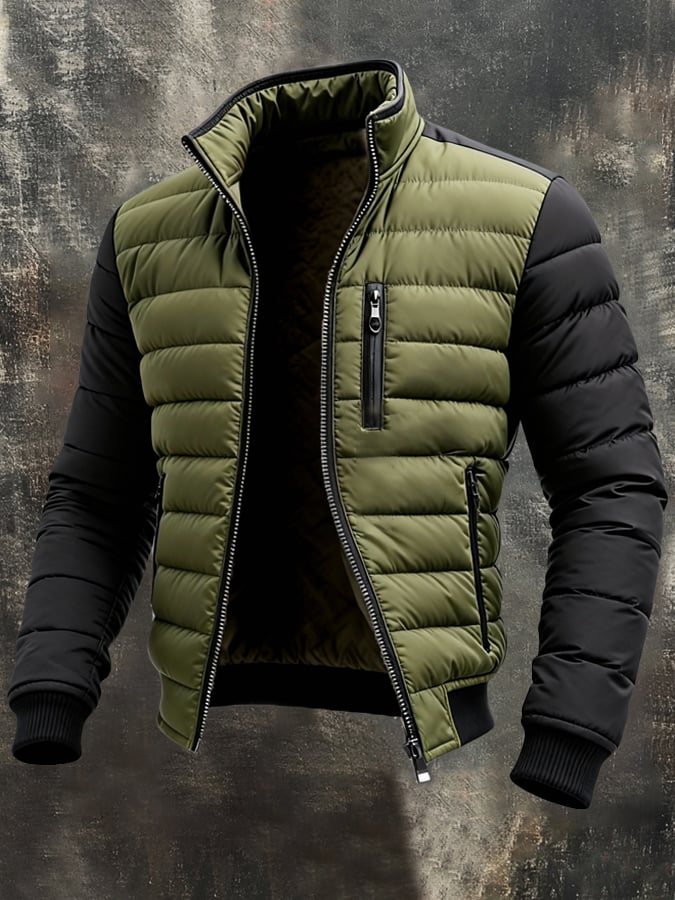 Elias | Men's Puffer Jacket Padded Quilted Winter
