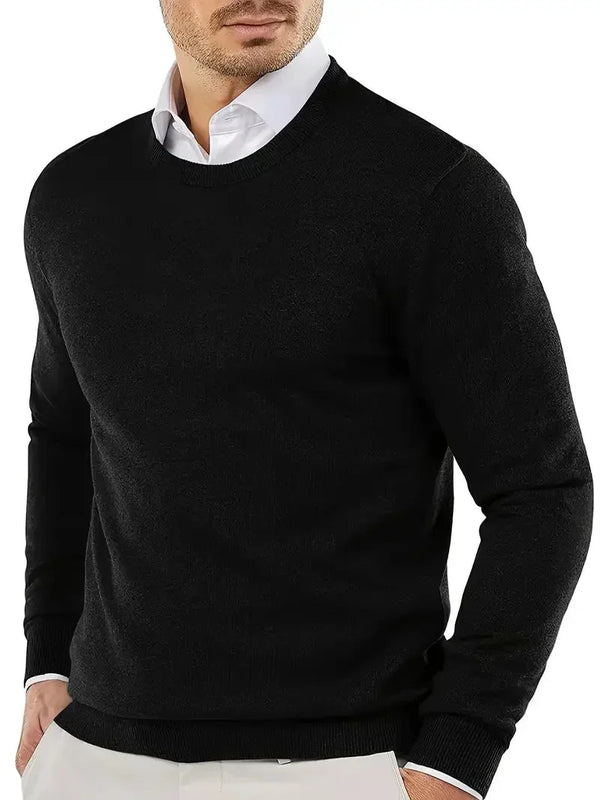 Ezra | Men's Crew Neck Knit Sweater