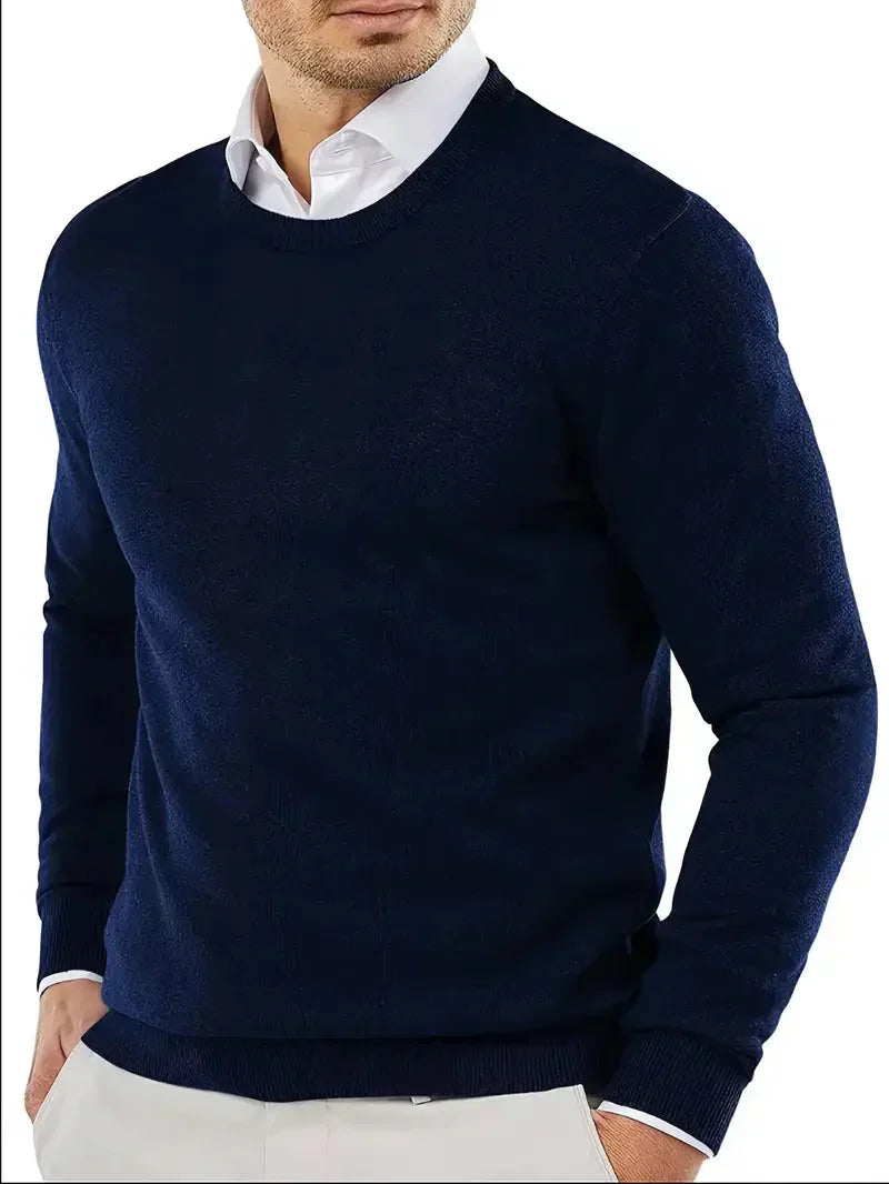 Ezra | Men's Crew Neck Knit Sweater