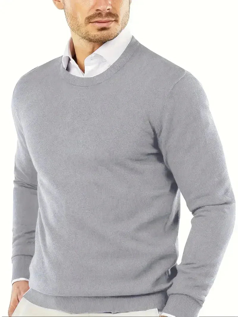 Ezra | Men's Crew Neck Knit Sweater