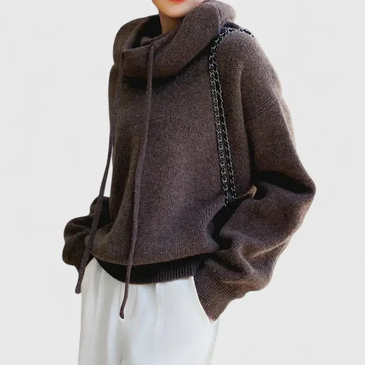 Flora | Women's Hooded Knitted Sweater