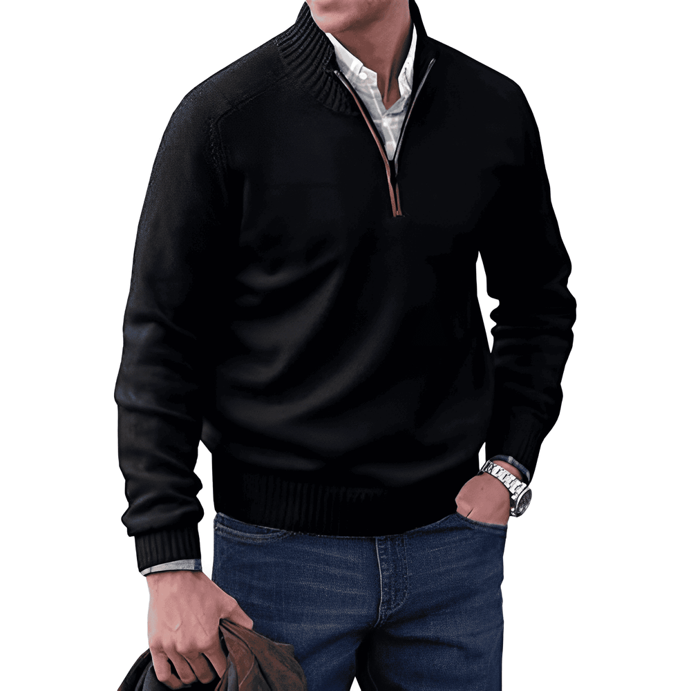 Gareth | Men's Zip up Knit Sweater