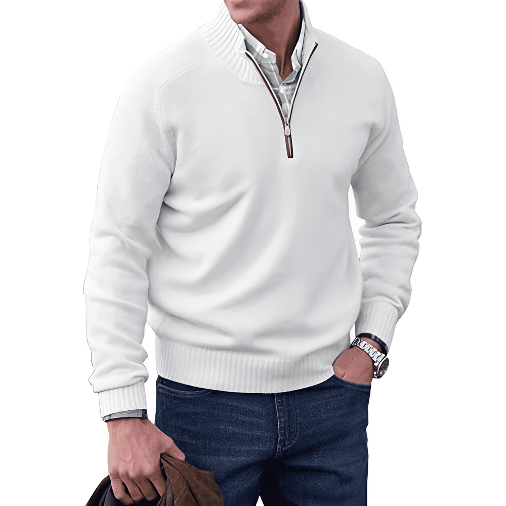 Gareth | Men's Zip up Knit Sweater