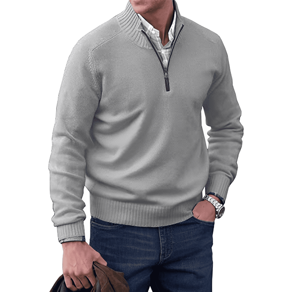 Gareth | Men's Zip up Knit Sweater