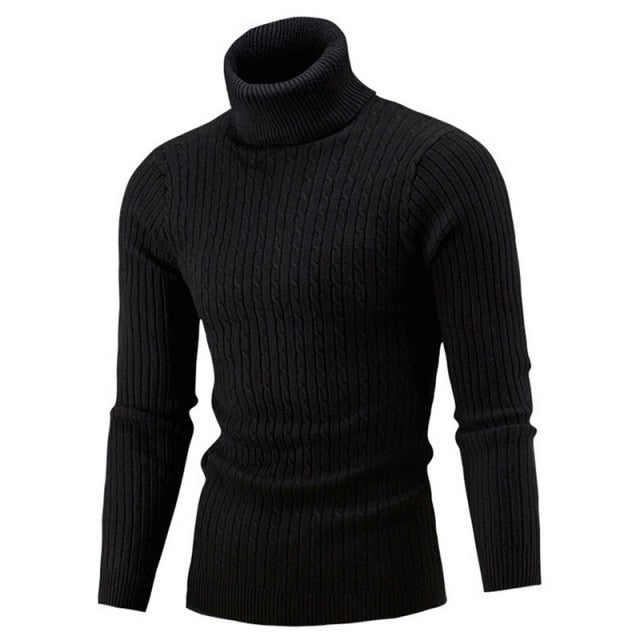 Ignatius | Men's Ribbed Turtleneck Sweater Knit