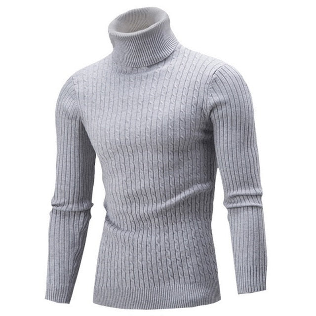 Ignatius | Men's Ribbed Turtleneck Sweater Knit