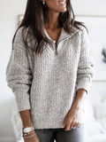 Imogen | Women's Half Zip Sweater Knitted