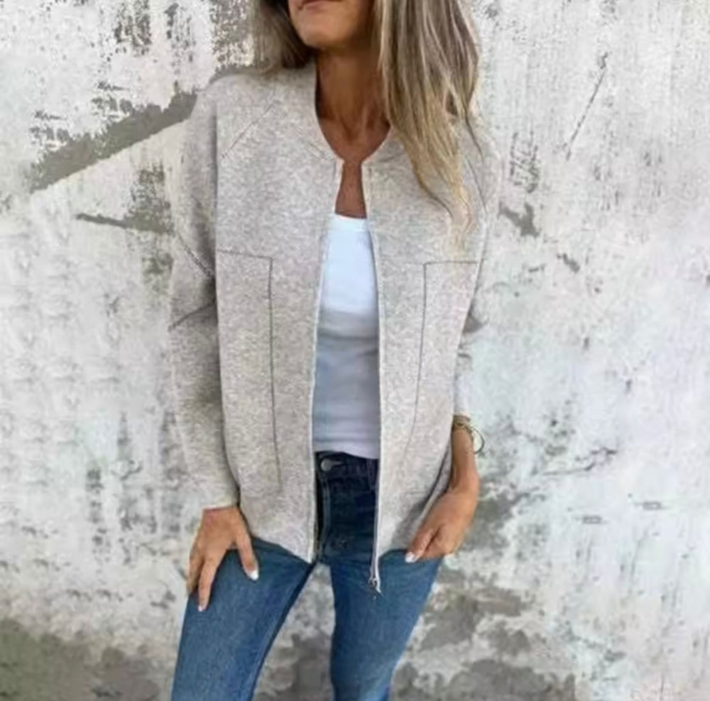 Jacinta | Women's Lightweight Zip up Knitted Sweater
