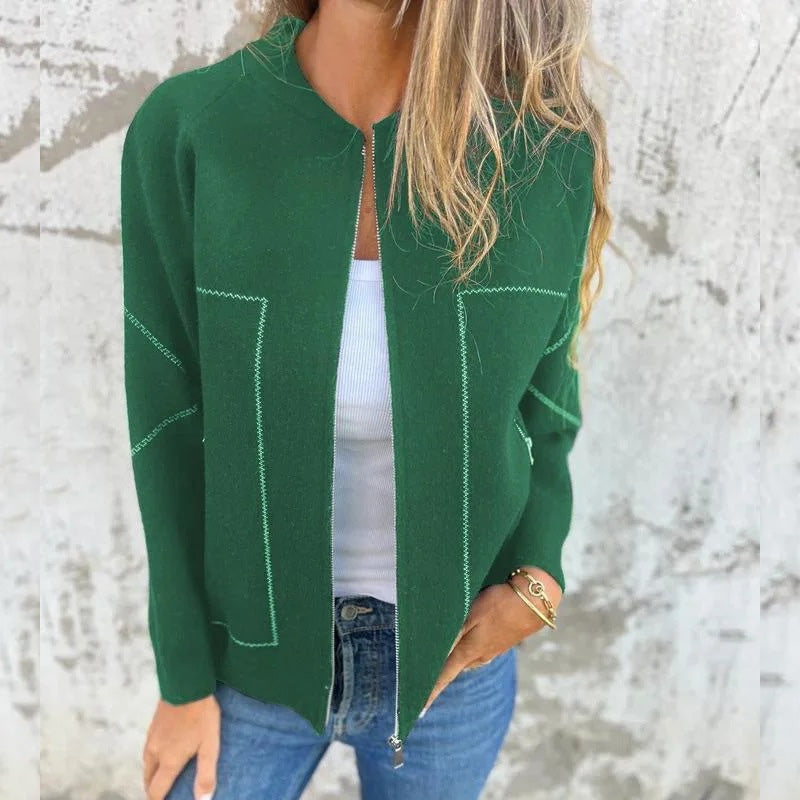 Jacinta | Women's Lightweight Zip up Knitted Sweater
