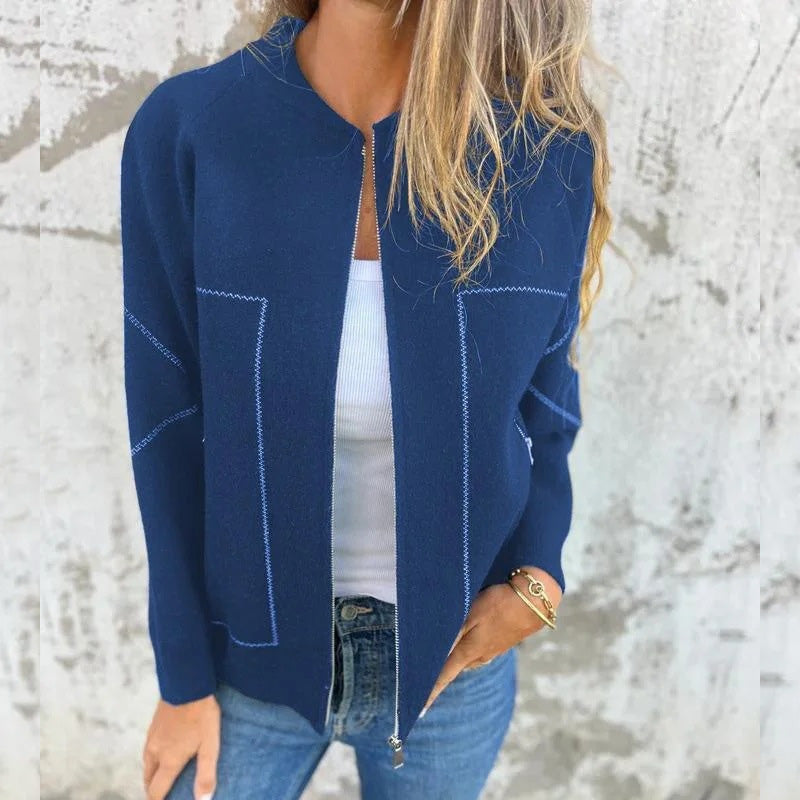 Jacinta | Women's Lightweight Zip up Knitted Sweater