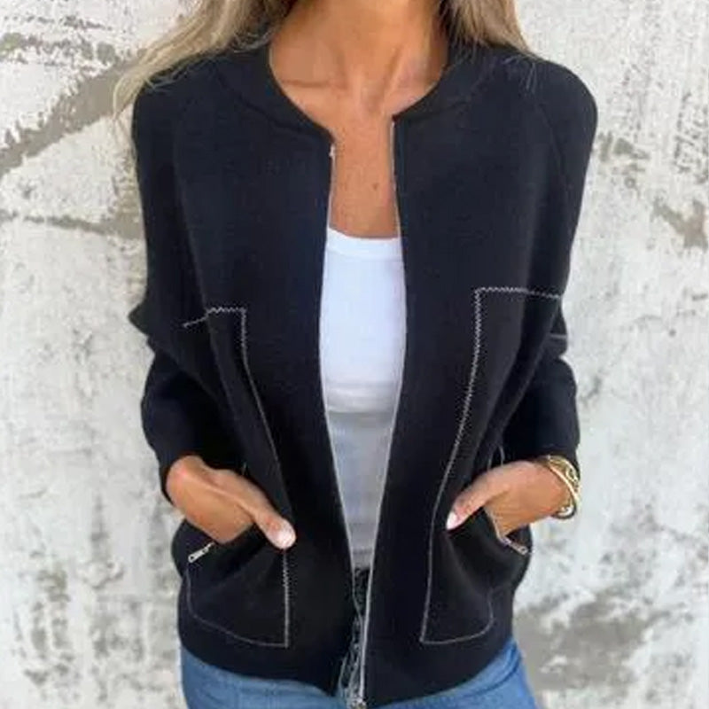 Jacinta | Women's Lightweight Zip up Knitted Sweater