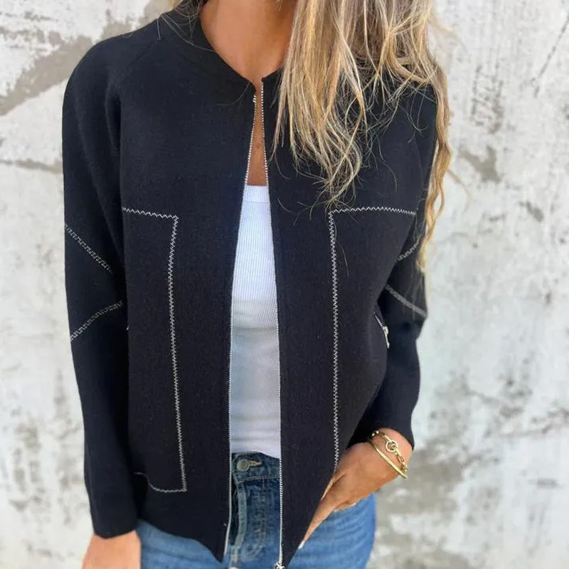 Jacinta | Women's Lightweight Zip up Knitted Sweater