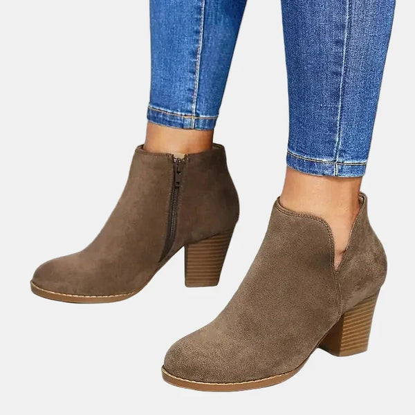 Odile | Women's Block Heel Ankle Boots Leather