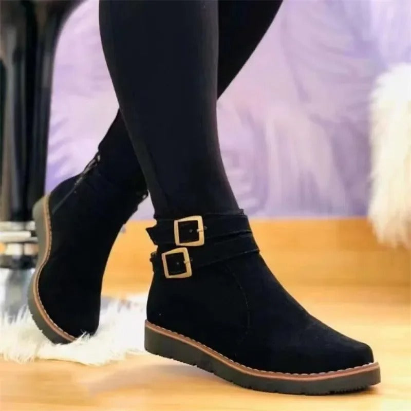 Orla | Women's Buckle Ankle Boots Leather