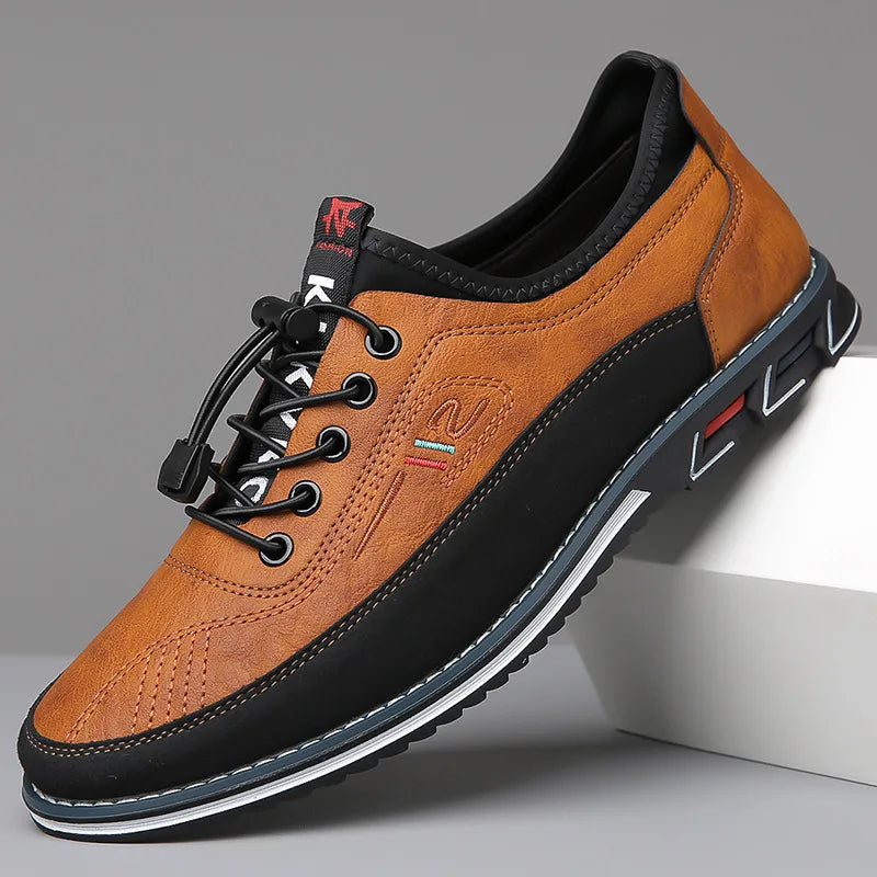 Osric | Men's Leather Sneakers Lace up