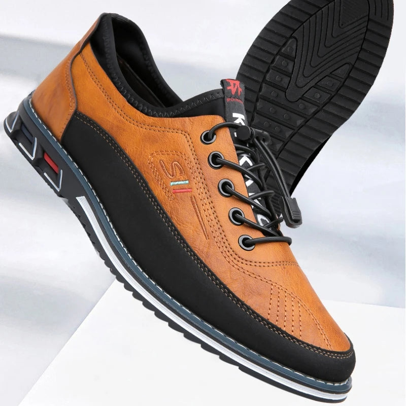 Osric | Men's Leather Sneakers Lace up