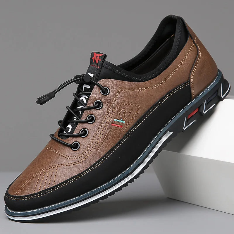 Osric | Men's Leather Sneakers Lace up