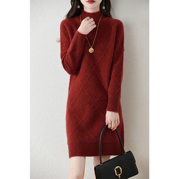 Sabine | Women's Long Sweater Dress Knit