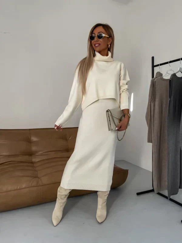 Sibyl | Women's Turtleneck Sweater Dress Knit