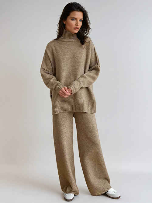 Wilhelmina | Women's Wide Leg Knit Lounge Set